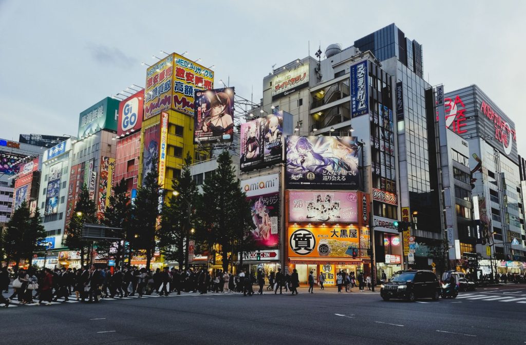 Boutique d'anime et de figurines dans le quartier d'Akihabara à Tokyo